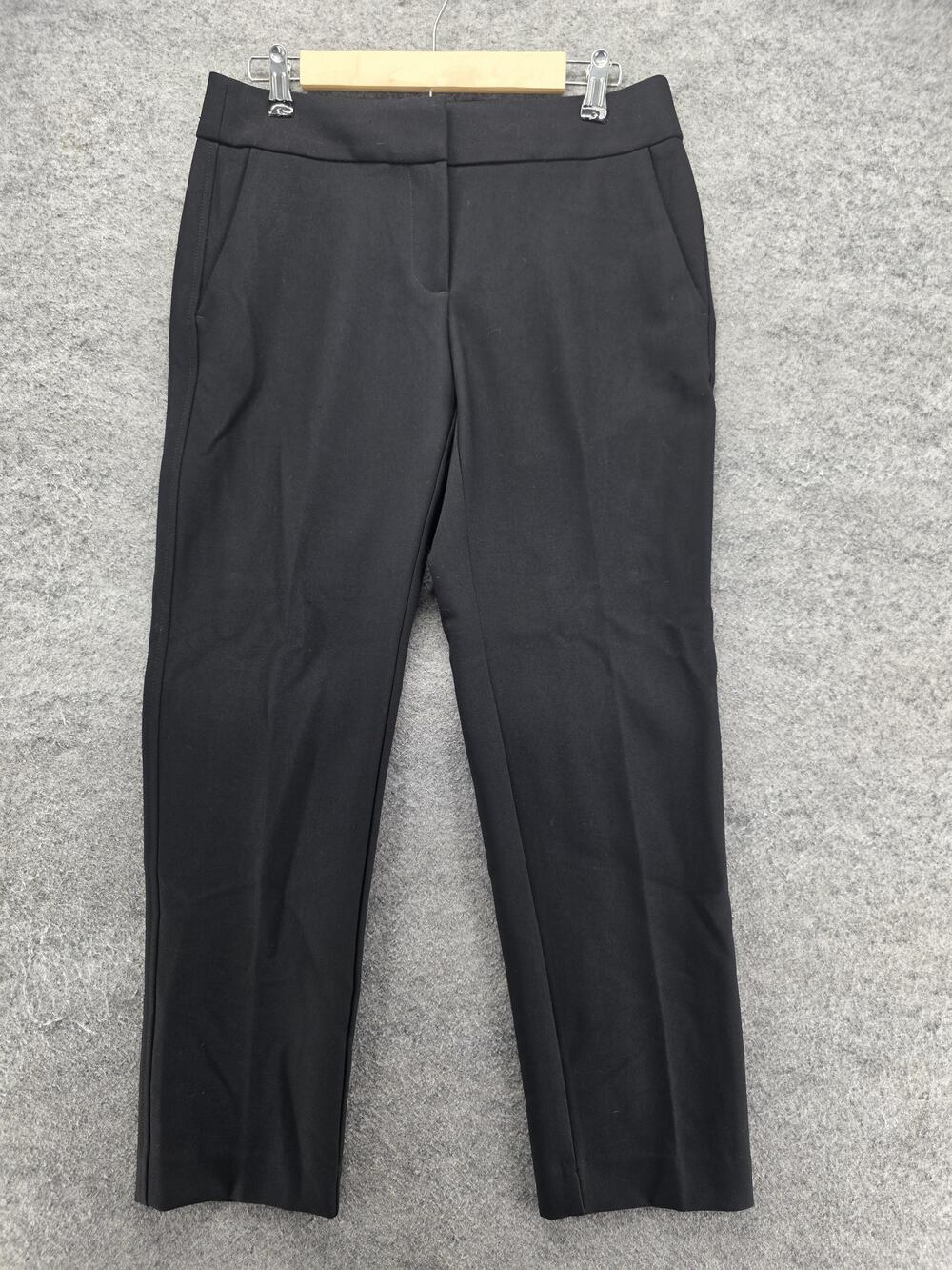 LOFT Pants Womens 4 Black Dress Pants Ponte Pull On Slim Stretch 31 In